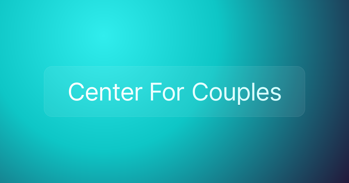 Center For Couples