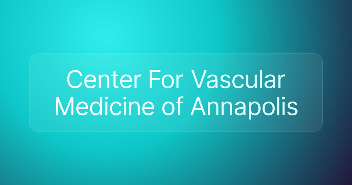 Center For Vascular Medicine of Annapolis