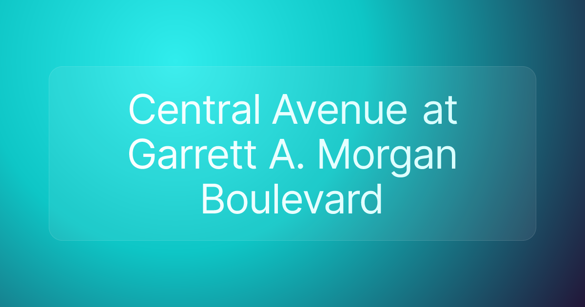 Central Avenue at Garrett A. Morgan Boulevard