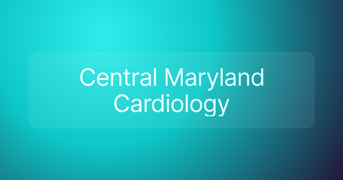 Central Maryland Cardiology