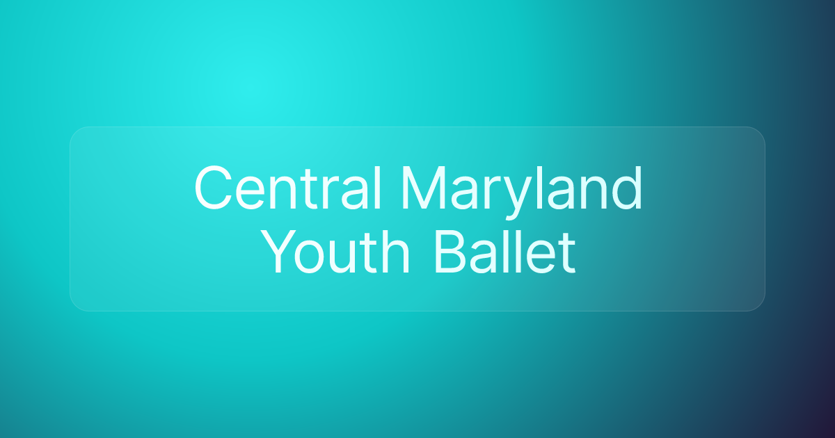 Central Maryland Youth Ballet