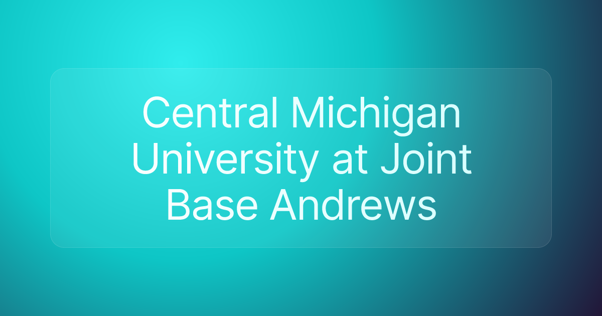 Central Michigan University at Joint Base Andrews