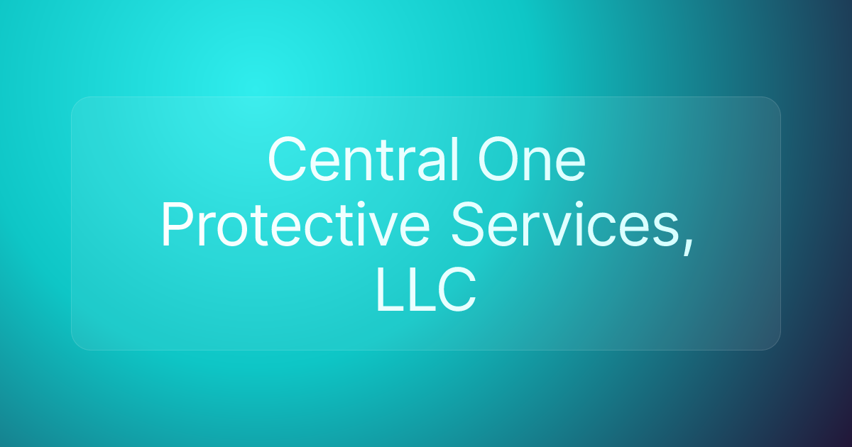 Central One Protective Services, LLC