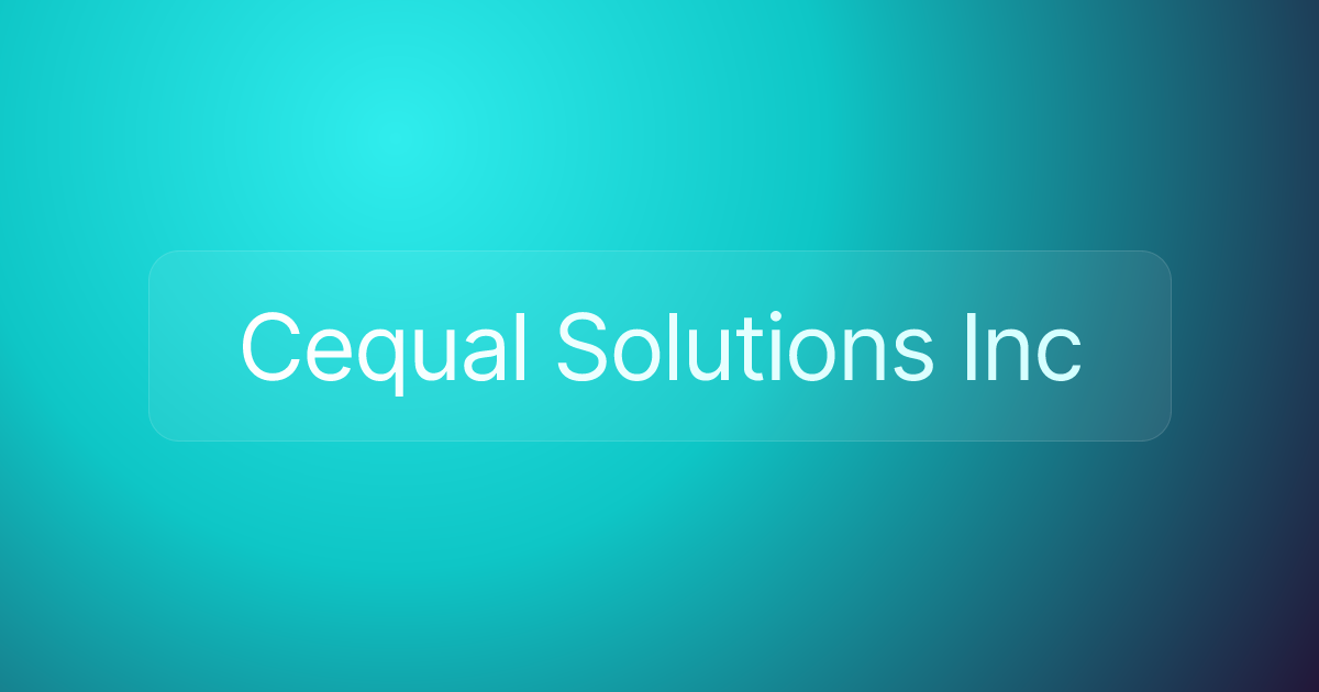 Cequal Solutions Inc