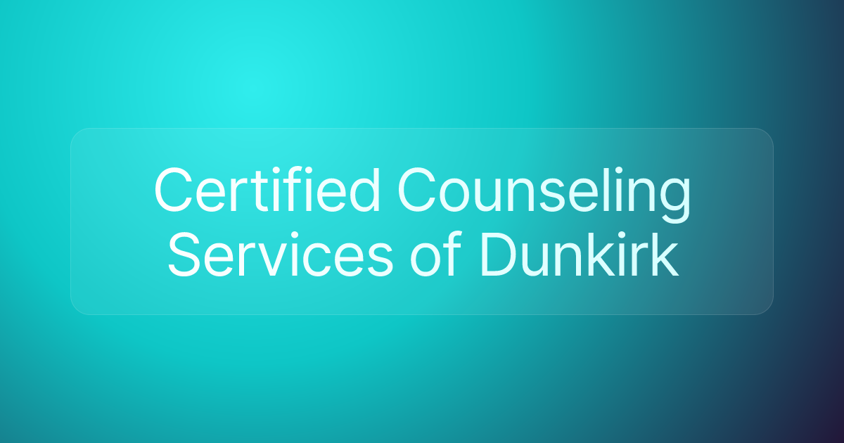 Certified Counseling Services of Dunkirk