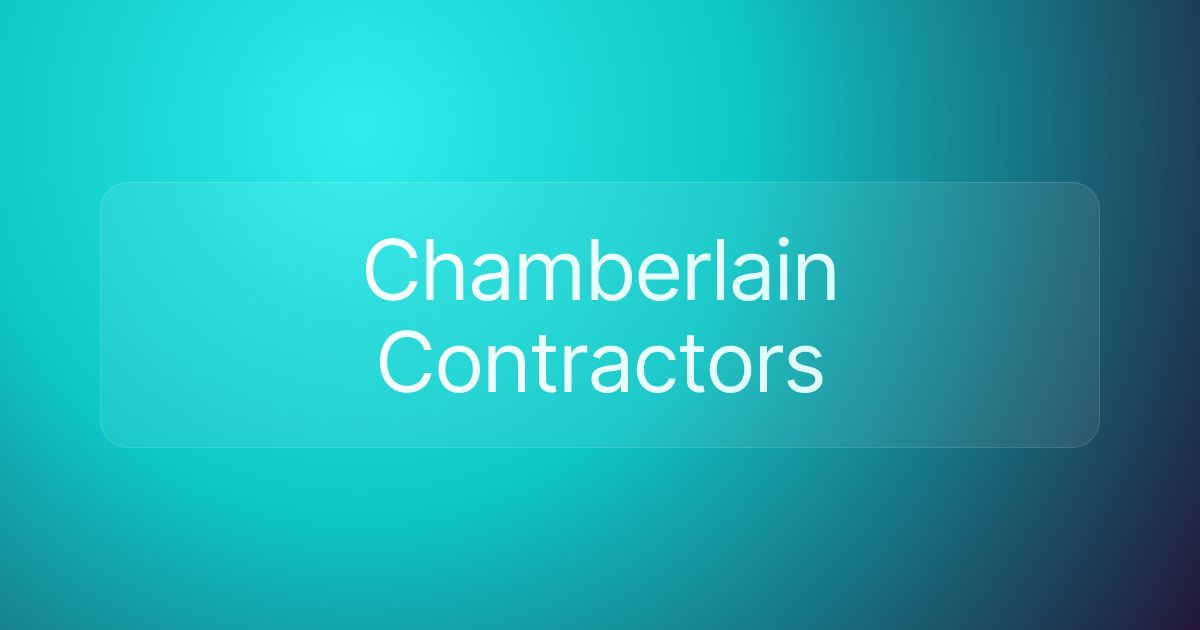 Chamberlain Contractors