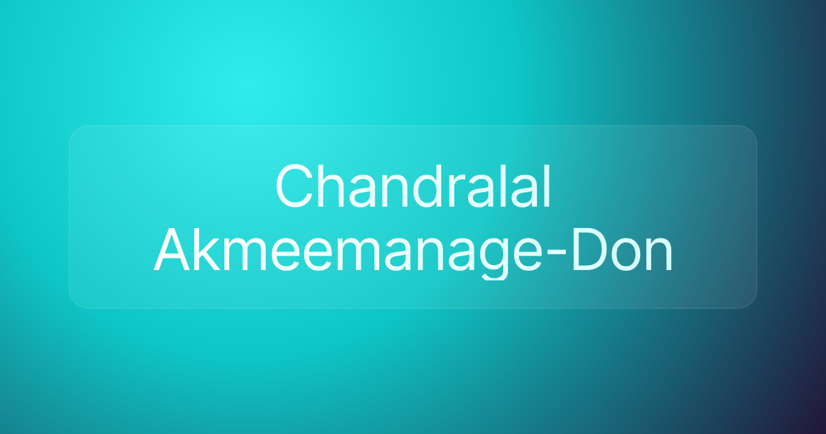Chandralal Akmeemanage-Don