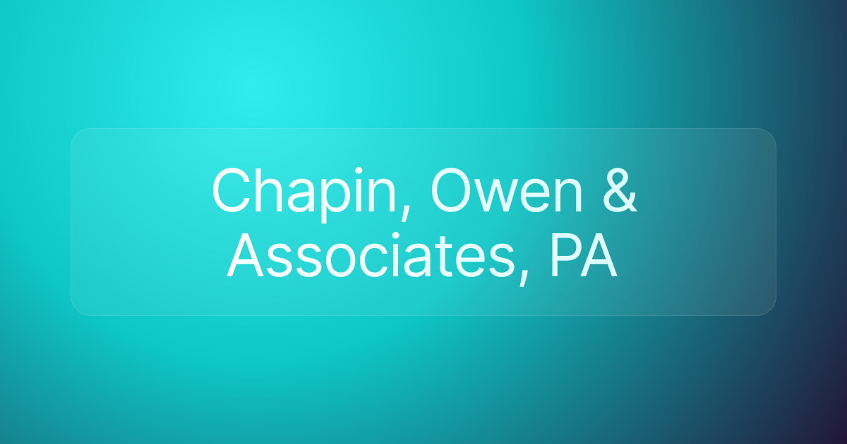 Chapin, Owen & Associates, PA