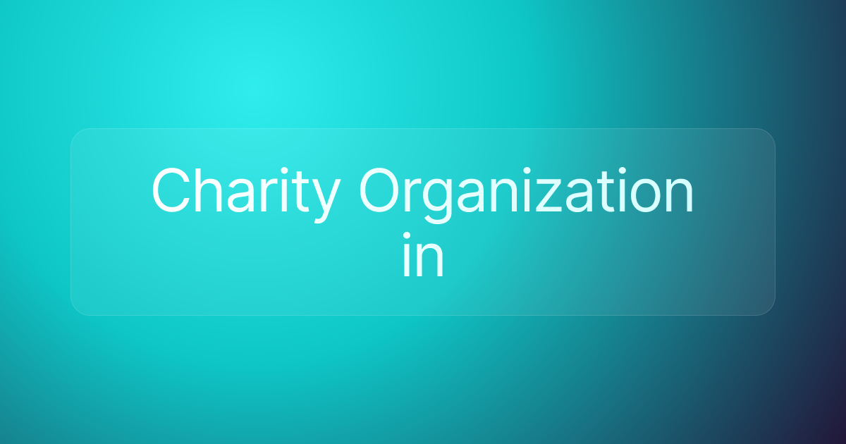 Charity Organization in