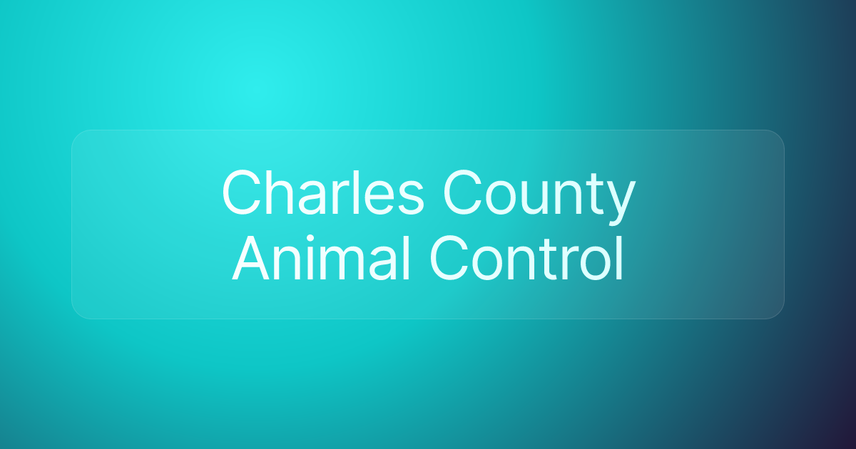 Charles County Animal Control
