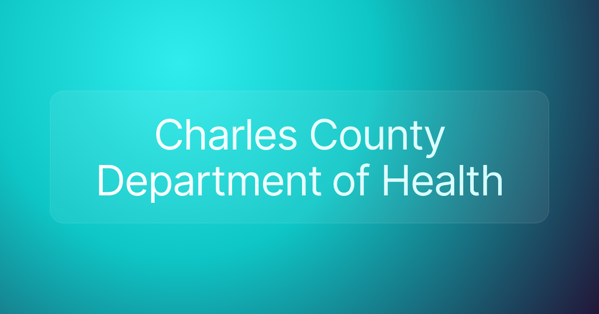 Charles County Department of Health