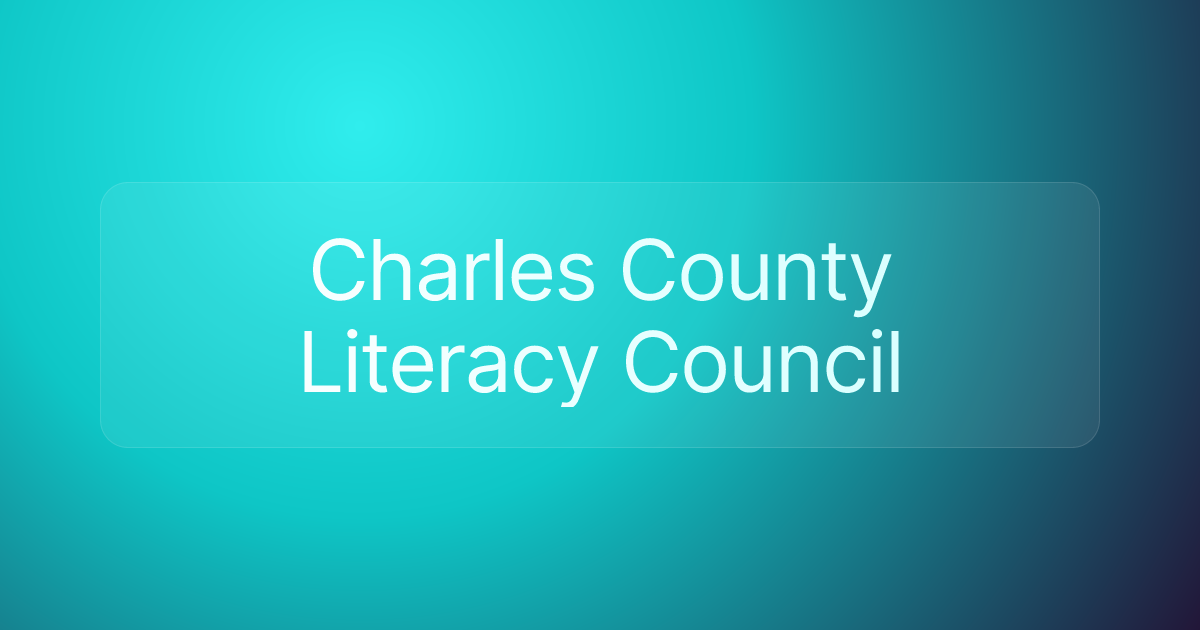 Charles County Literacy Council