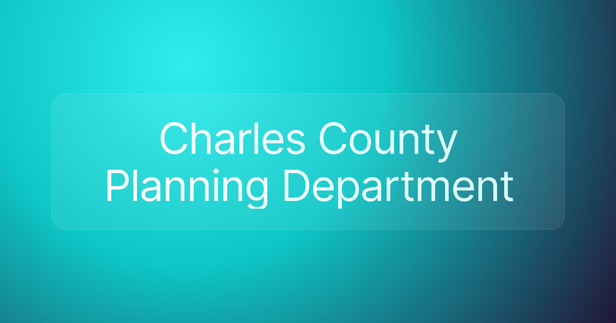 Charles County Planning Department