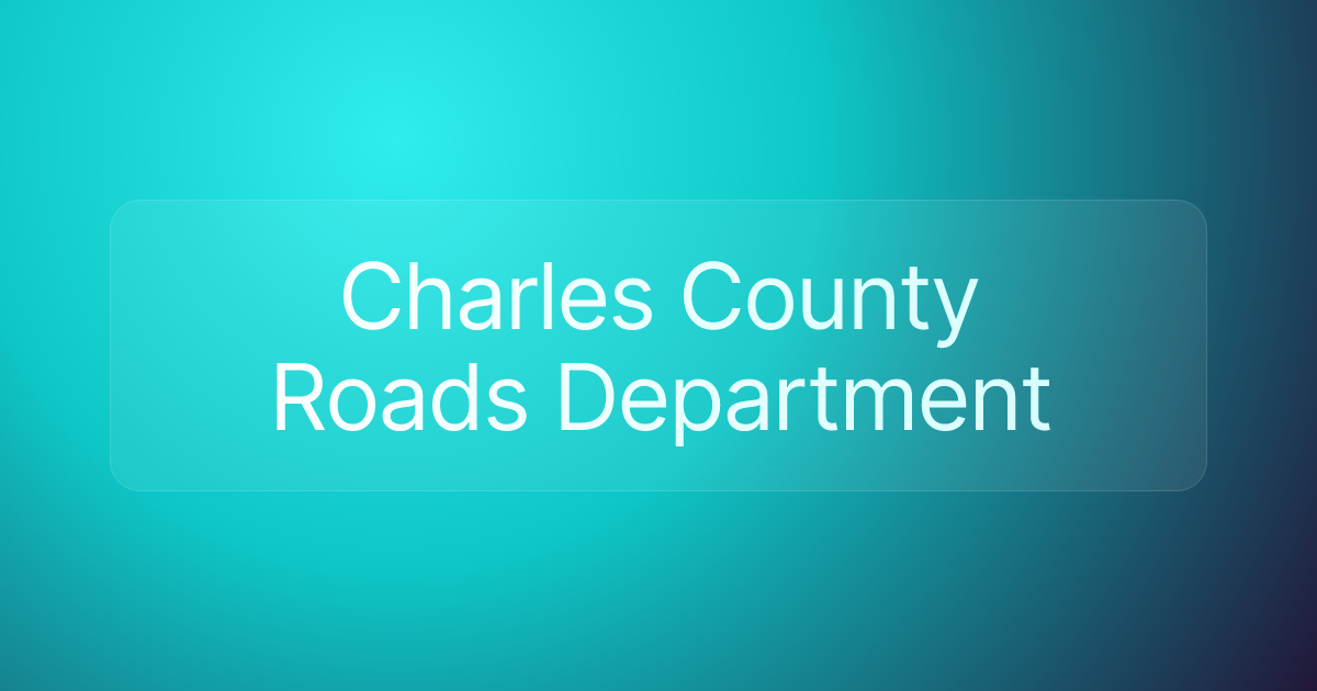 Charles County Roads Department