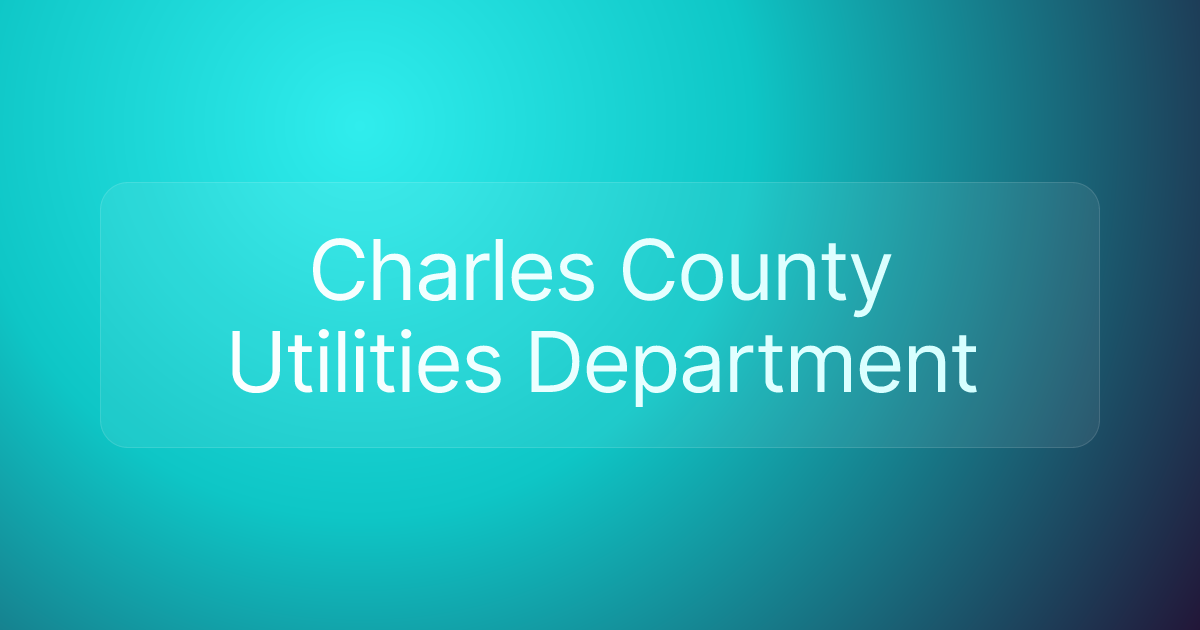 Charles County Utilities Department