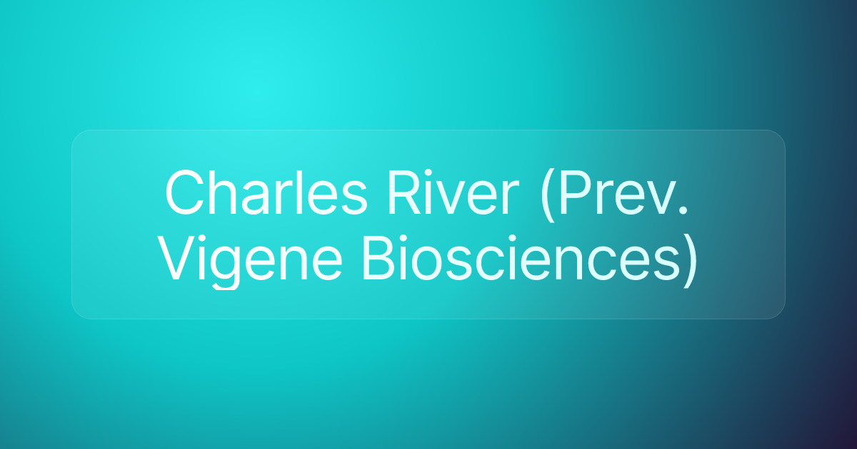 Charles River (Prev. Vigene Biosciences)