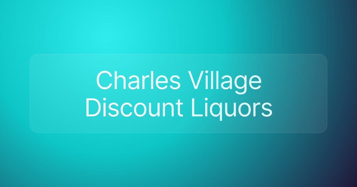 Charles Village Discount Liquors