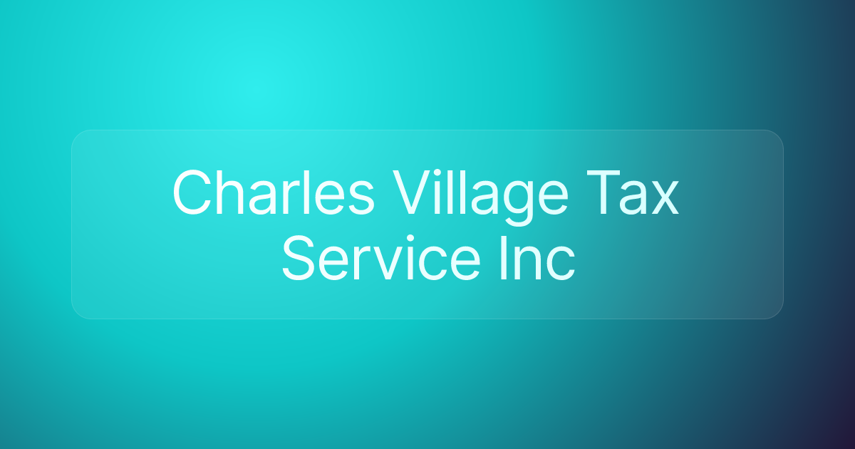 Charles Village Tax Service Inc