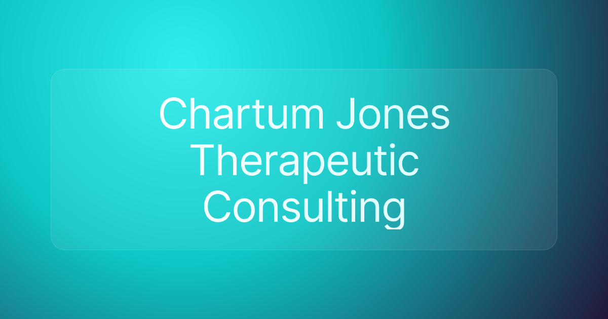 Chartum Jones Therapeutic Consulting