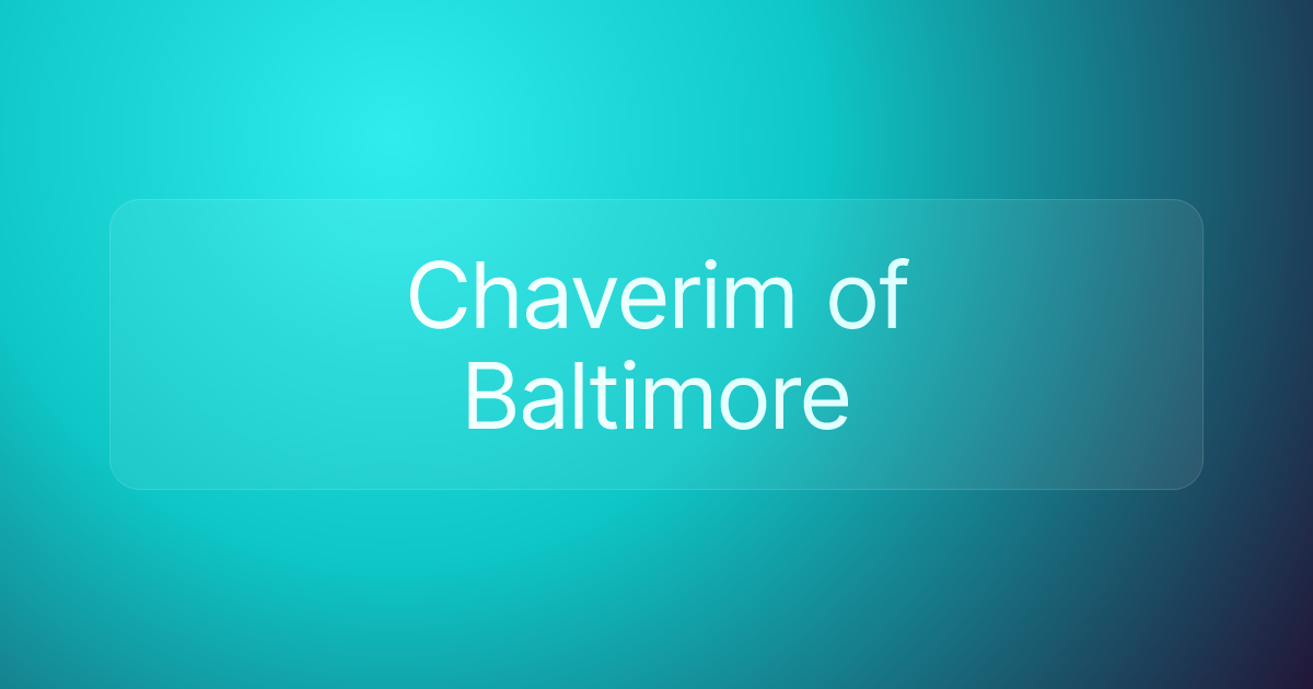 Chaverim of Baltimore