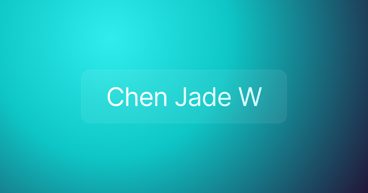 Chen Jade W
