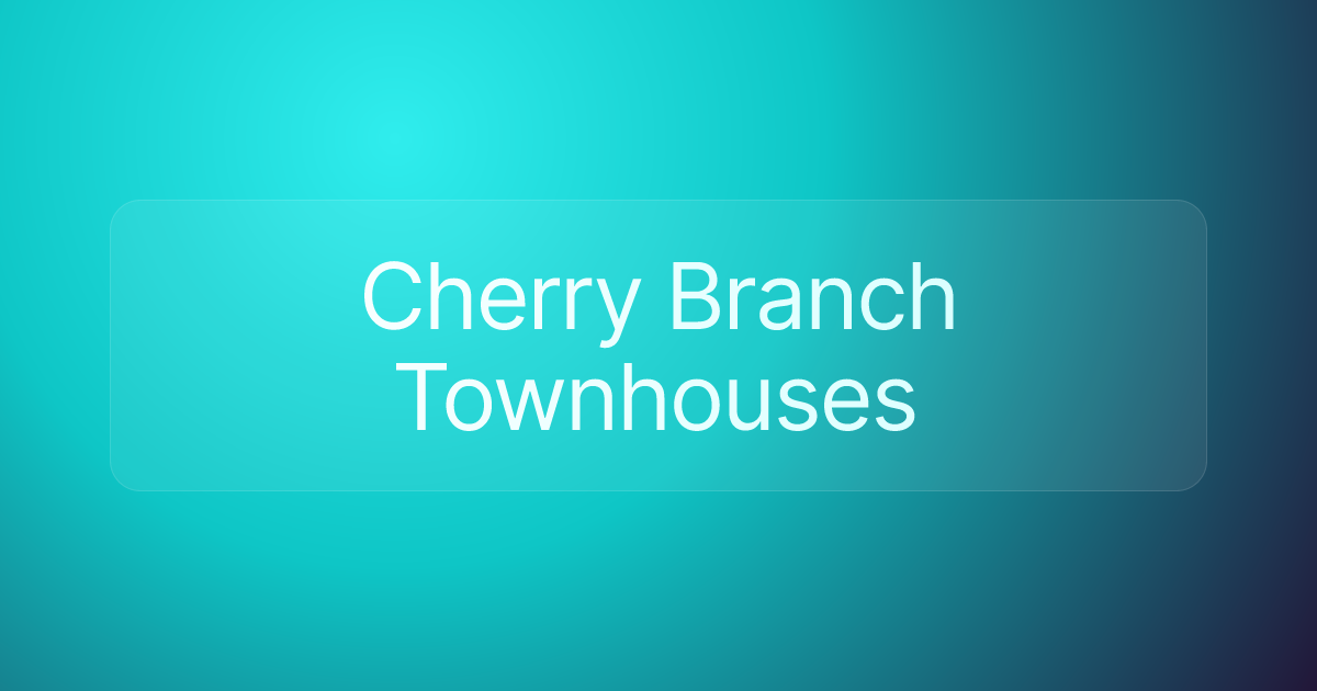 Cherry Branch Townhouses