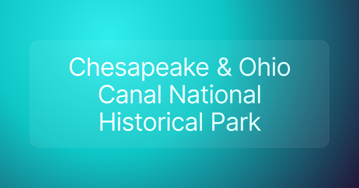 Chesapeake & Ohio Canal National Historical Park