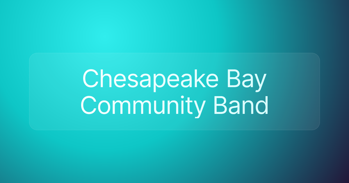 Chesapeake Bay Community Band