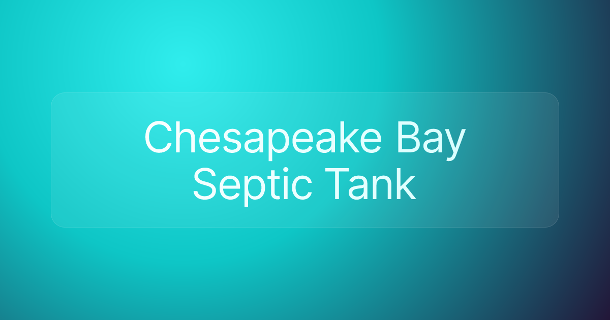 Chesapeake Bay Septic Tank