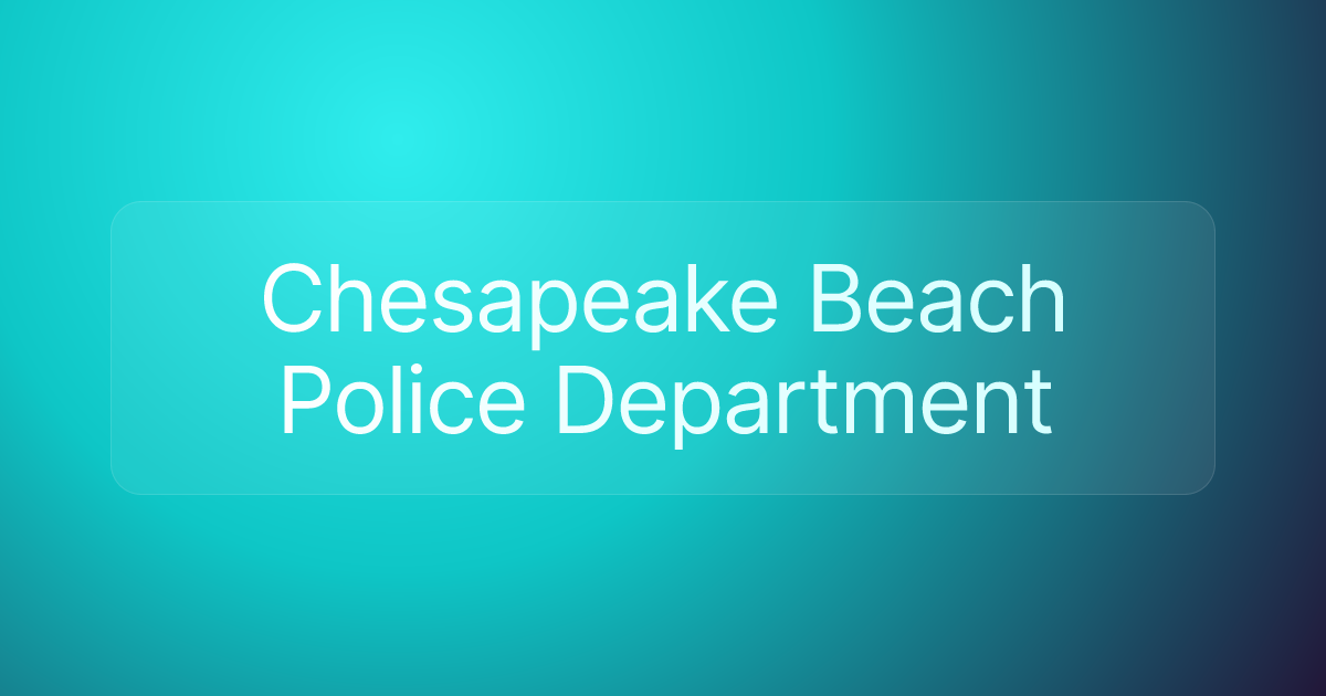 Chesapeake Beach Police Department