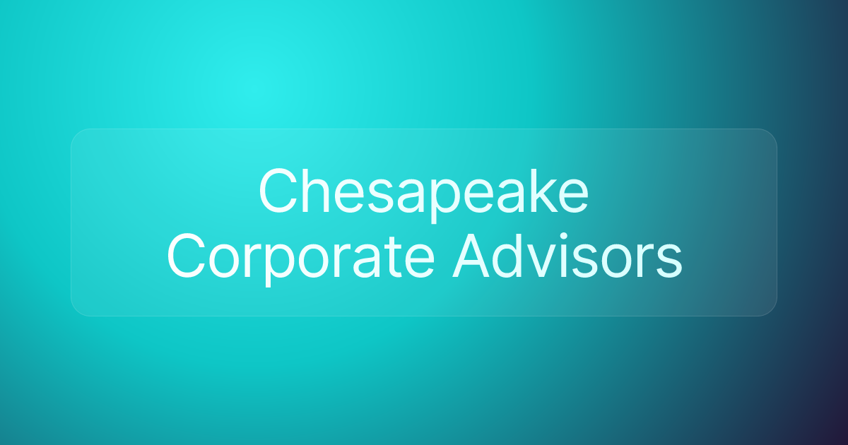 Chesapeake Corporate Advisors