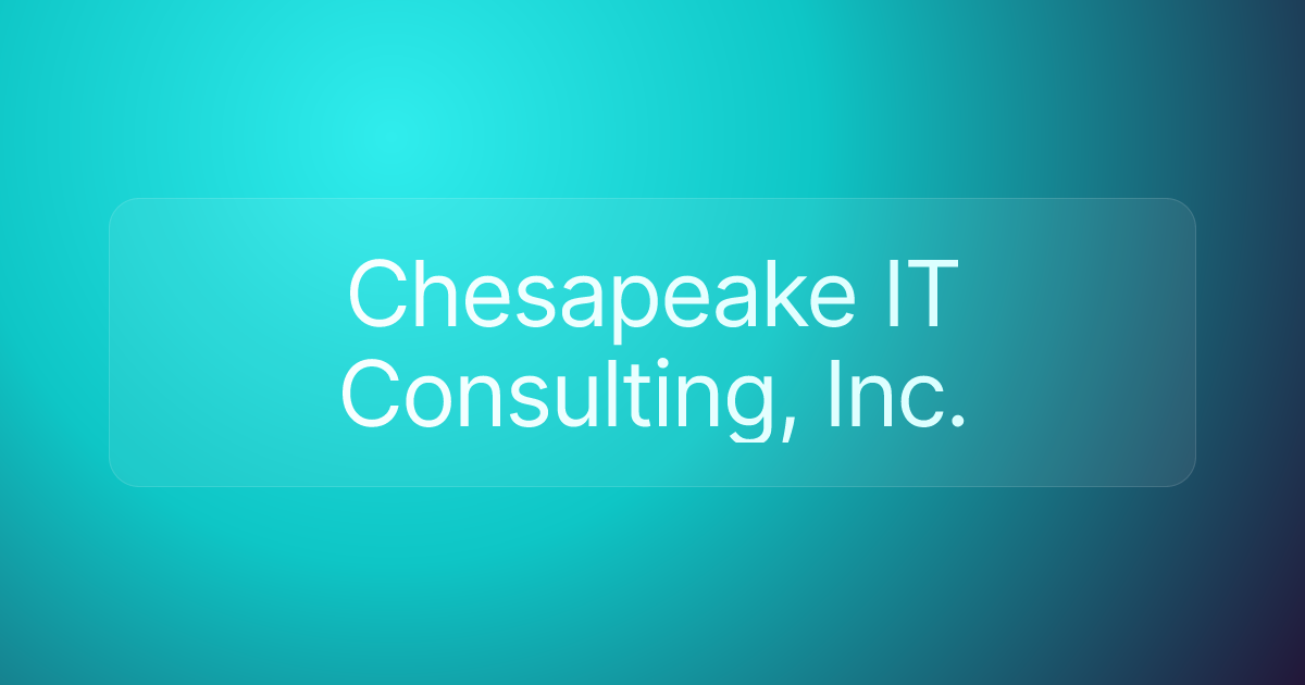 Chesapeake IT Consulting, Inc.