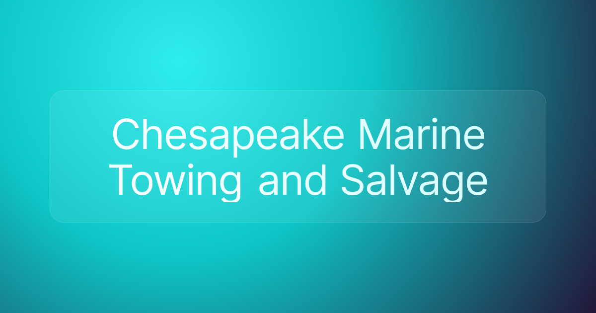 Chesapeake Marine Towing and Salvage