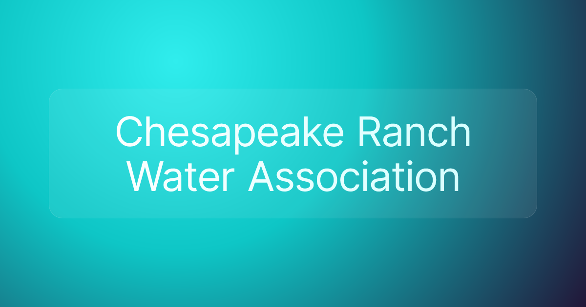 Chesapeake Ranch Water Association