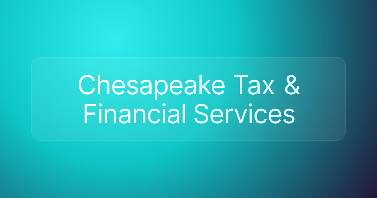 Chesapeake Tax & Financial Services