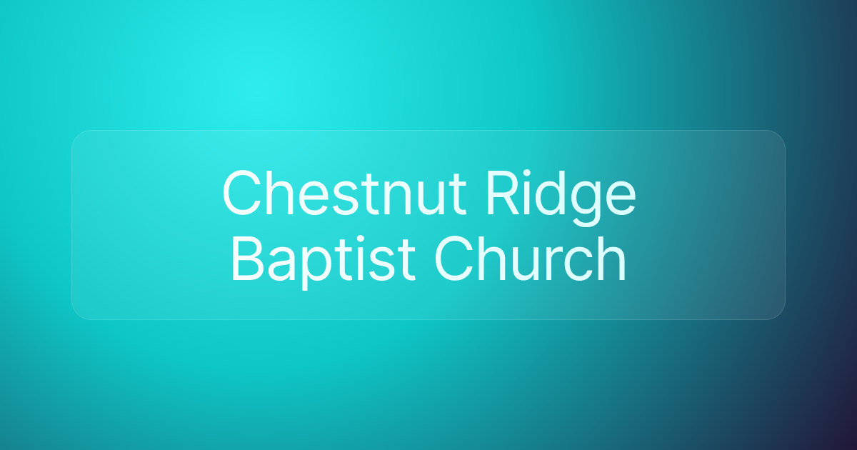 Chestnut Ridge Baptist Church