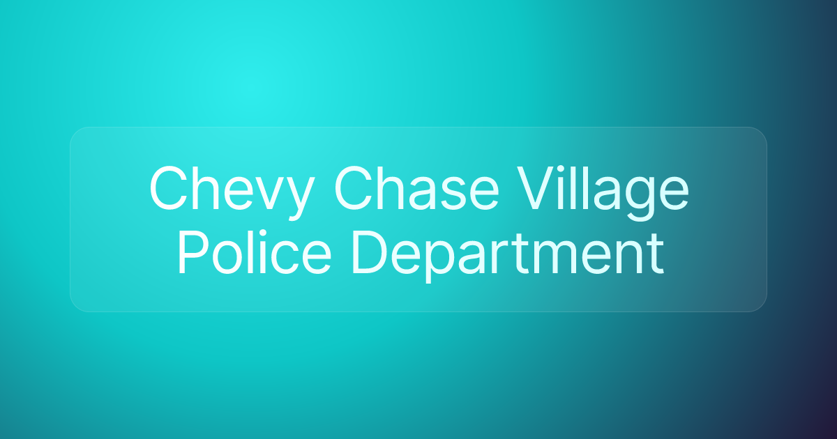 Chevy Chase Village Police Department