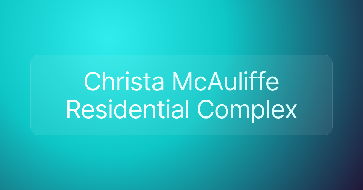 Christa McAuliffe Residential Complex