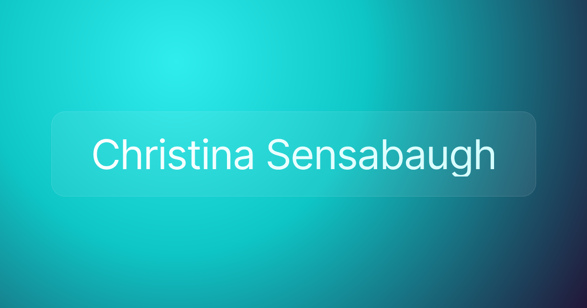 Christina Sensabaugh