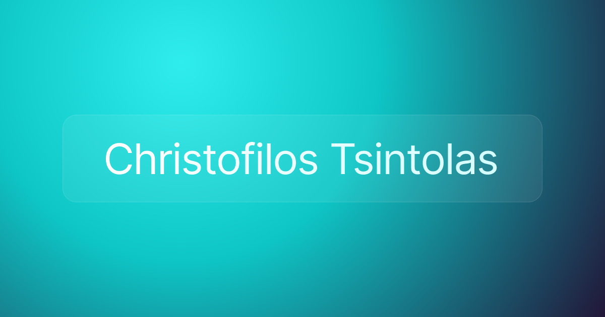 Christofilos Tsintolas