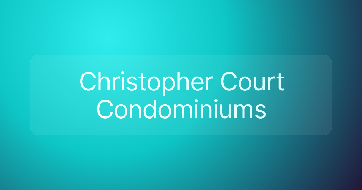 Christopher Court Condominiums