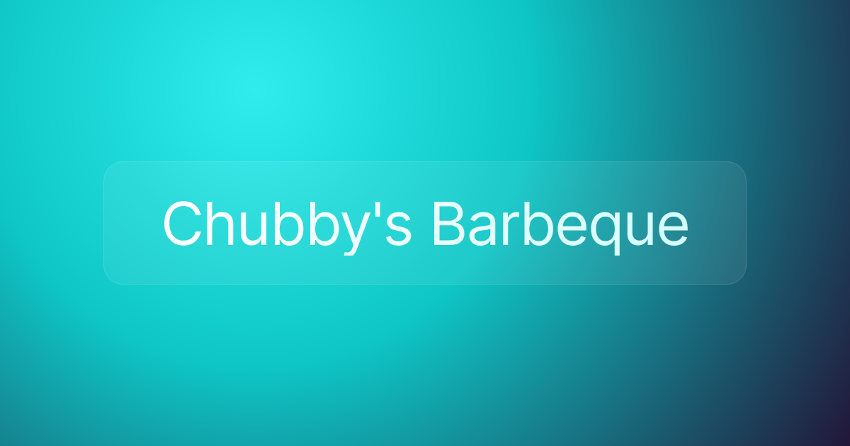Chubby's Barbeque