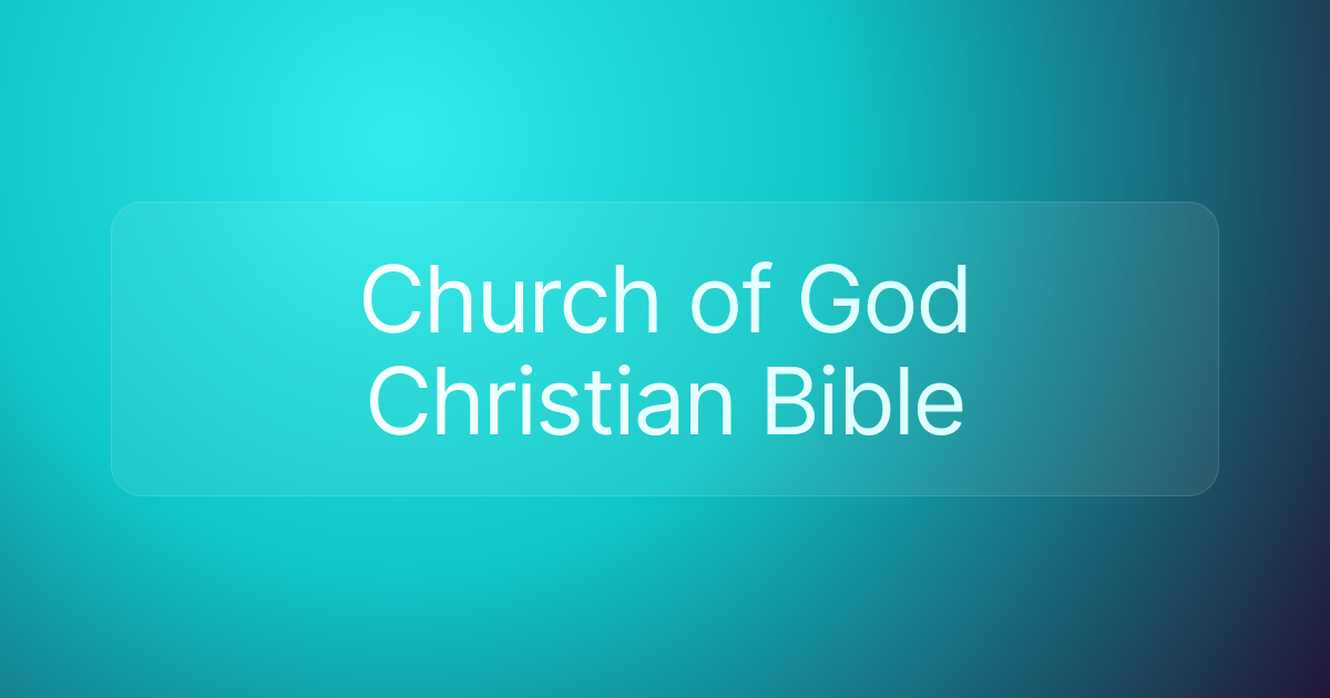Church of God Christian Bible
