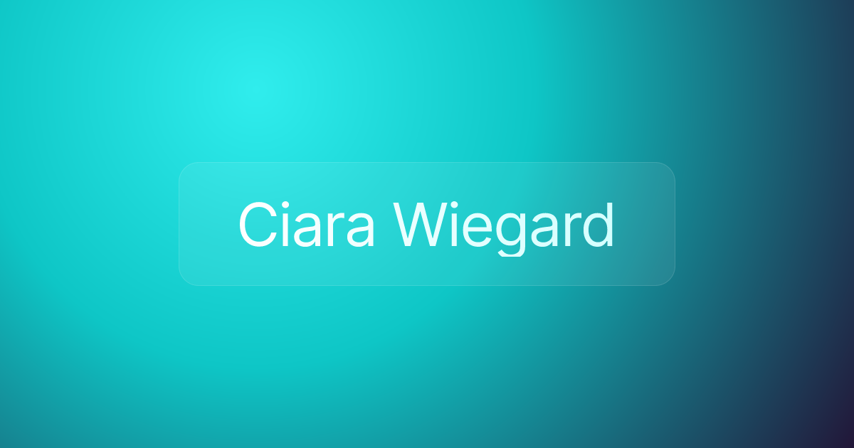 Ciara Wiegard