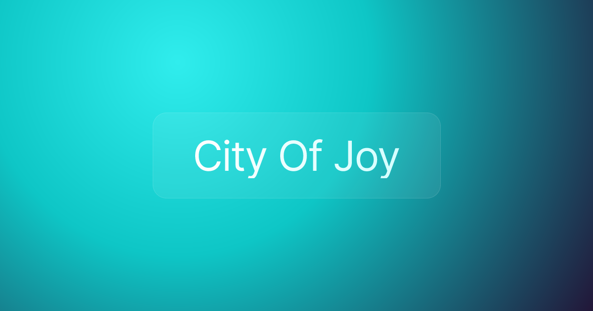 City Of Joy