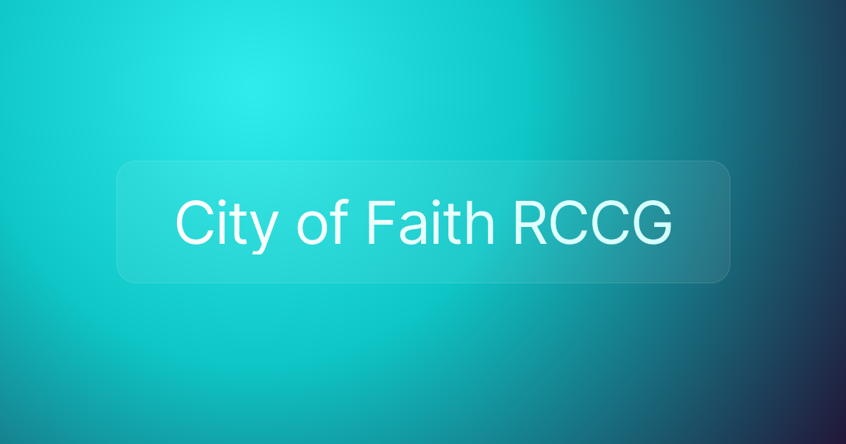 City of Faith RCCG