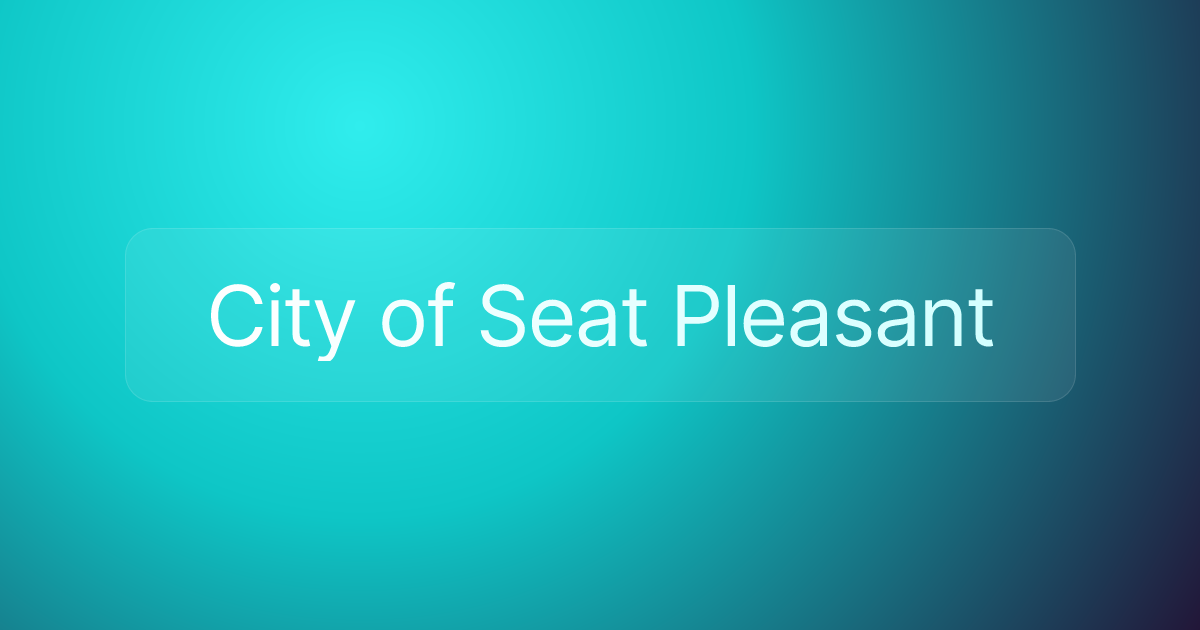 City of Seat Pleasant