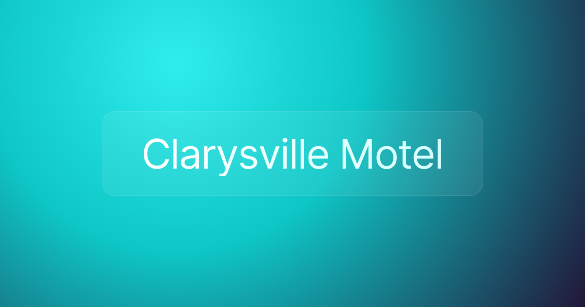 Clarysville Motel