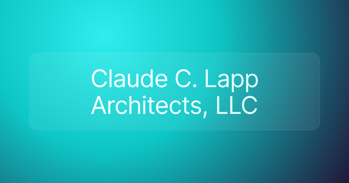 Claude C. Lapp Architects, LLC