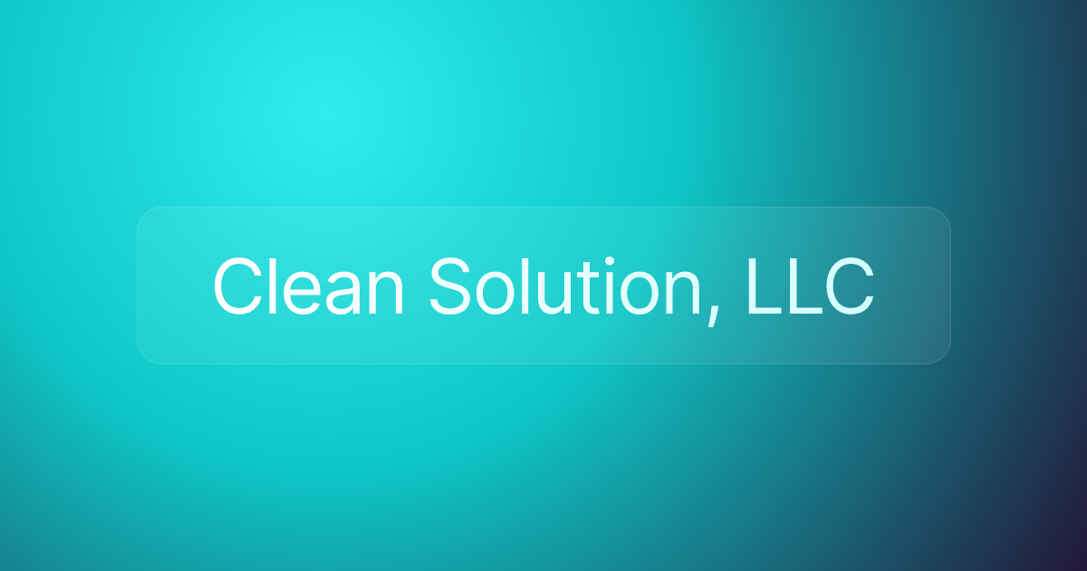 Clean Solution, LLC